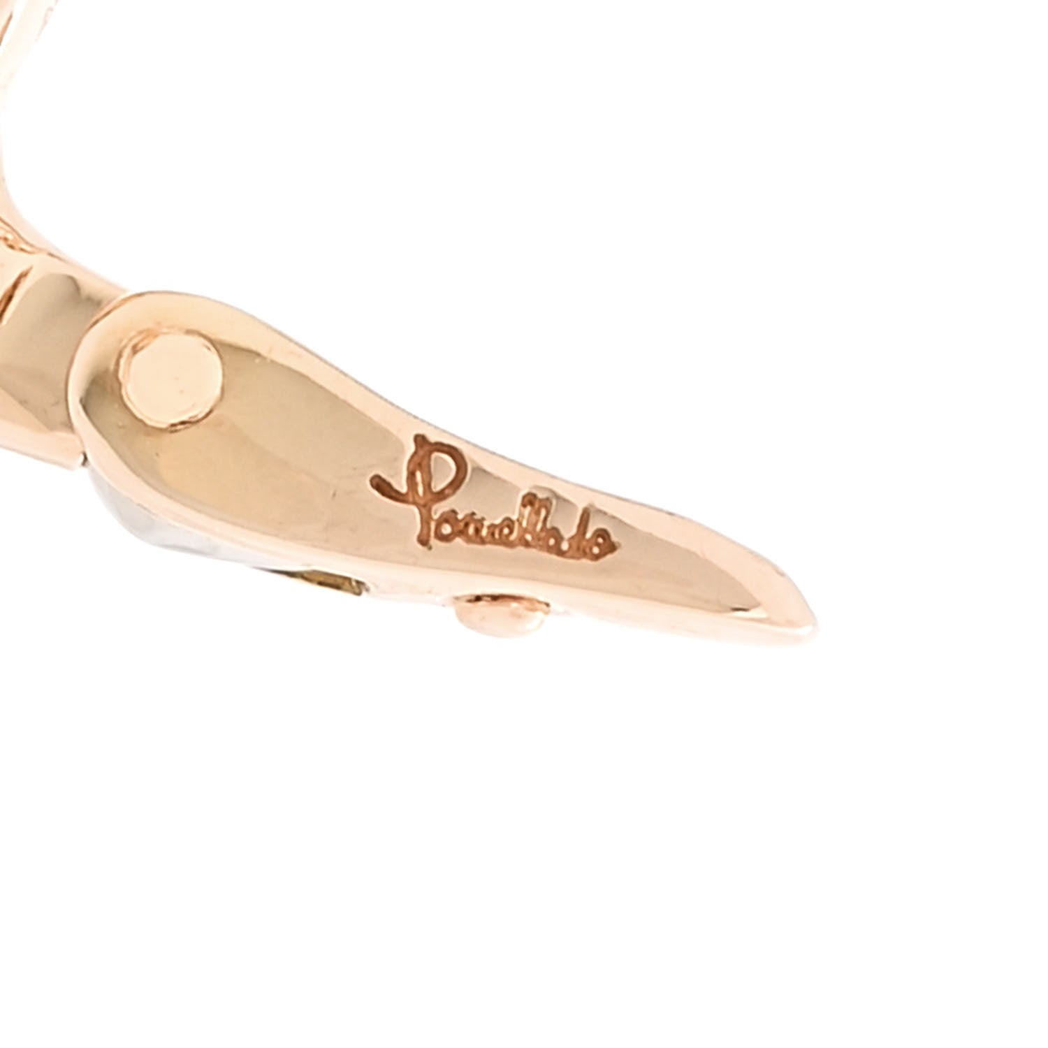 Pomellato 18K Rose Gold Blue Topaz M'ama no M'ama Earrings 4 of 4