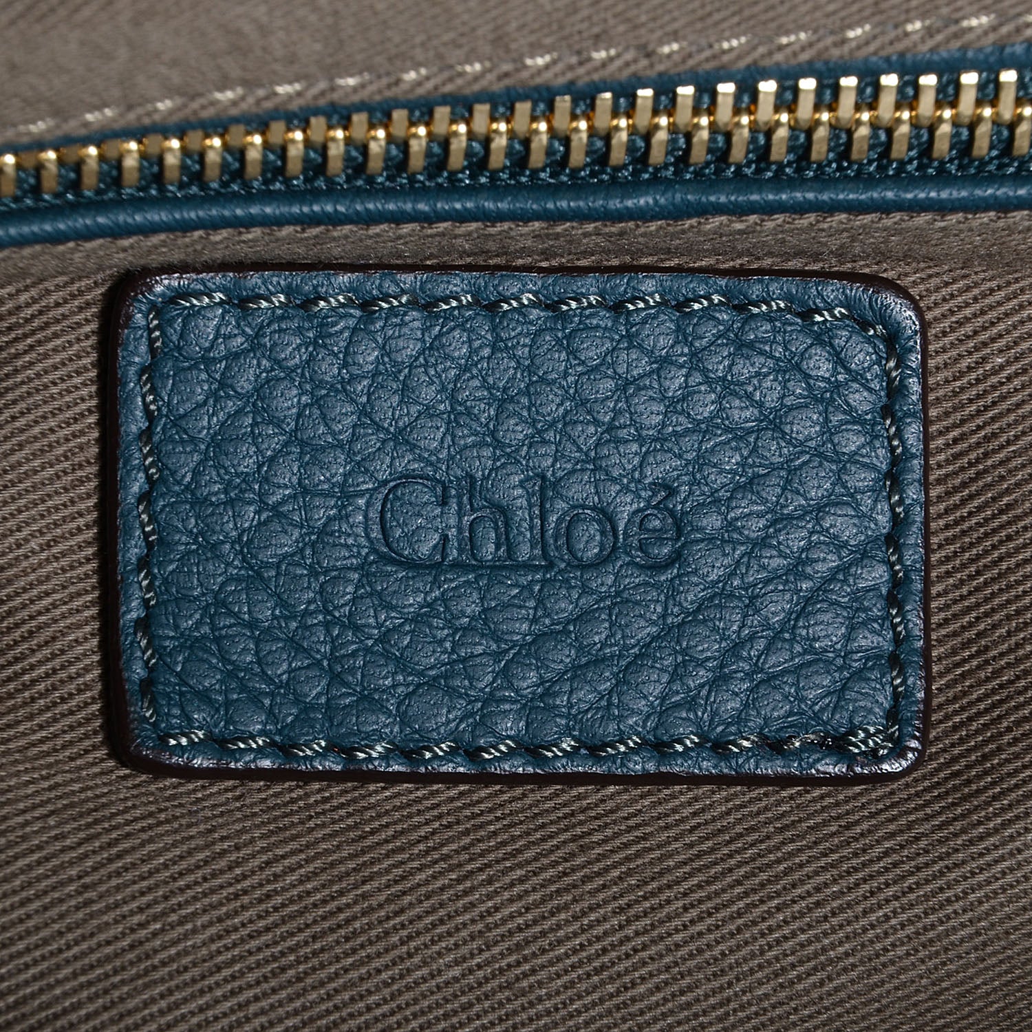 Chloe Calfskin Medium Marcie Round Crossbody Bag Teal 6 of 11