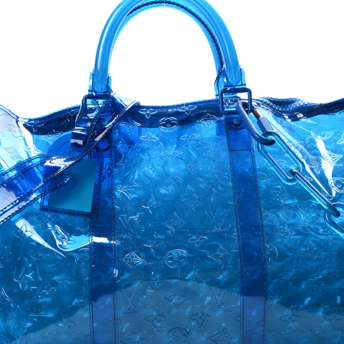 PVC Monogram Keepall Bandouliere 50 Blue