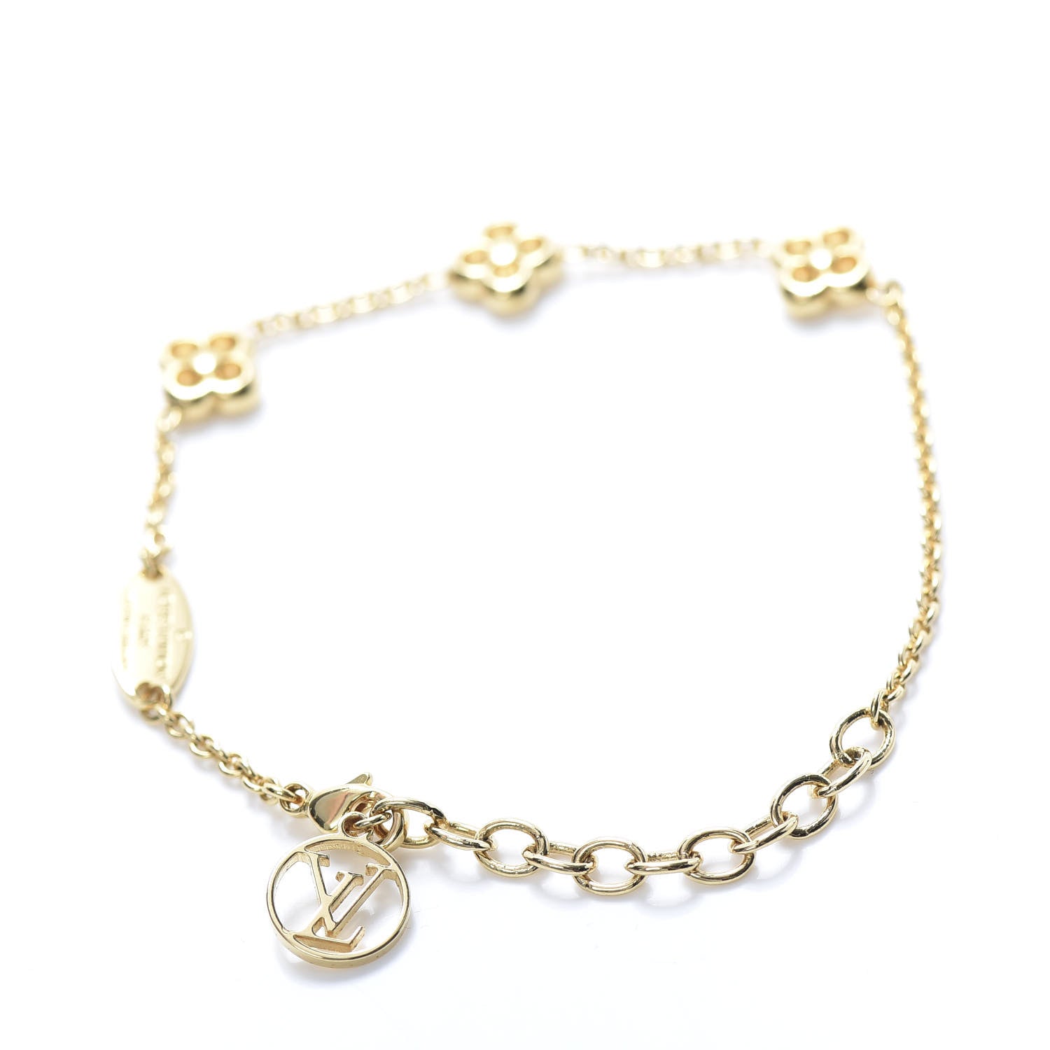 Louis Vuitton Brass Flower Full Bracelet Gold 3 of 6