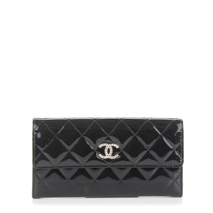 Chanel Patent Quilted Large Brilliant Flap Wallet Black 1 of 8