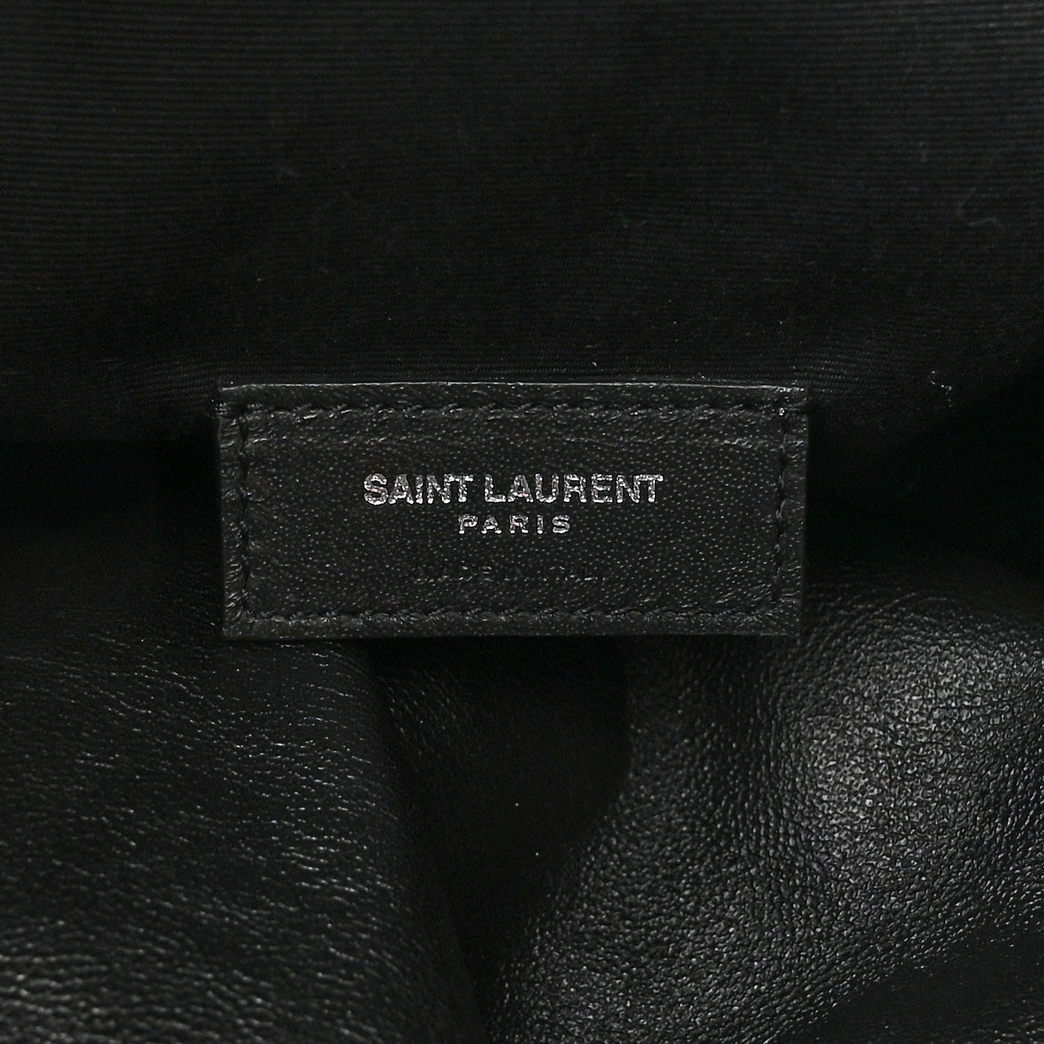 Saint Laurent Linen Canvas Teddy Shopping Bag Black 7 of 11