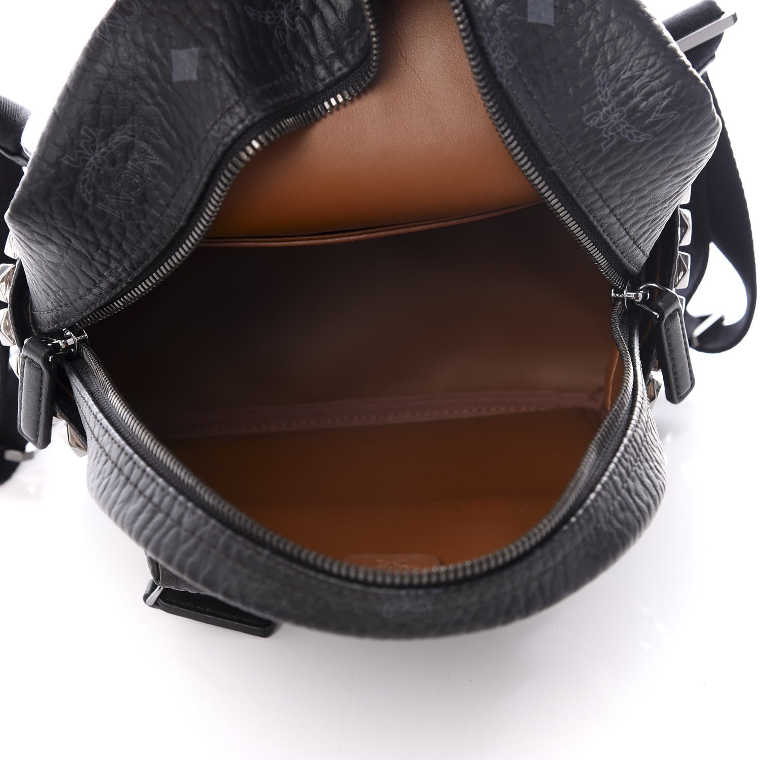 MCM Visetos Side Stud Mini Stark Backpack Black 4 of 9