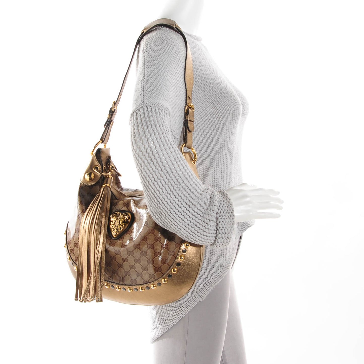 Crystal Monogram Babouska Hobo