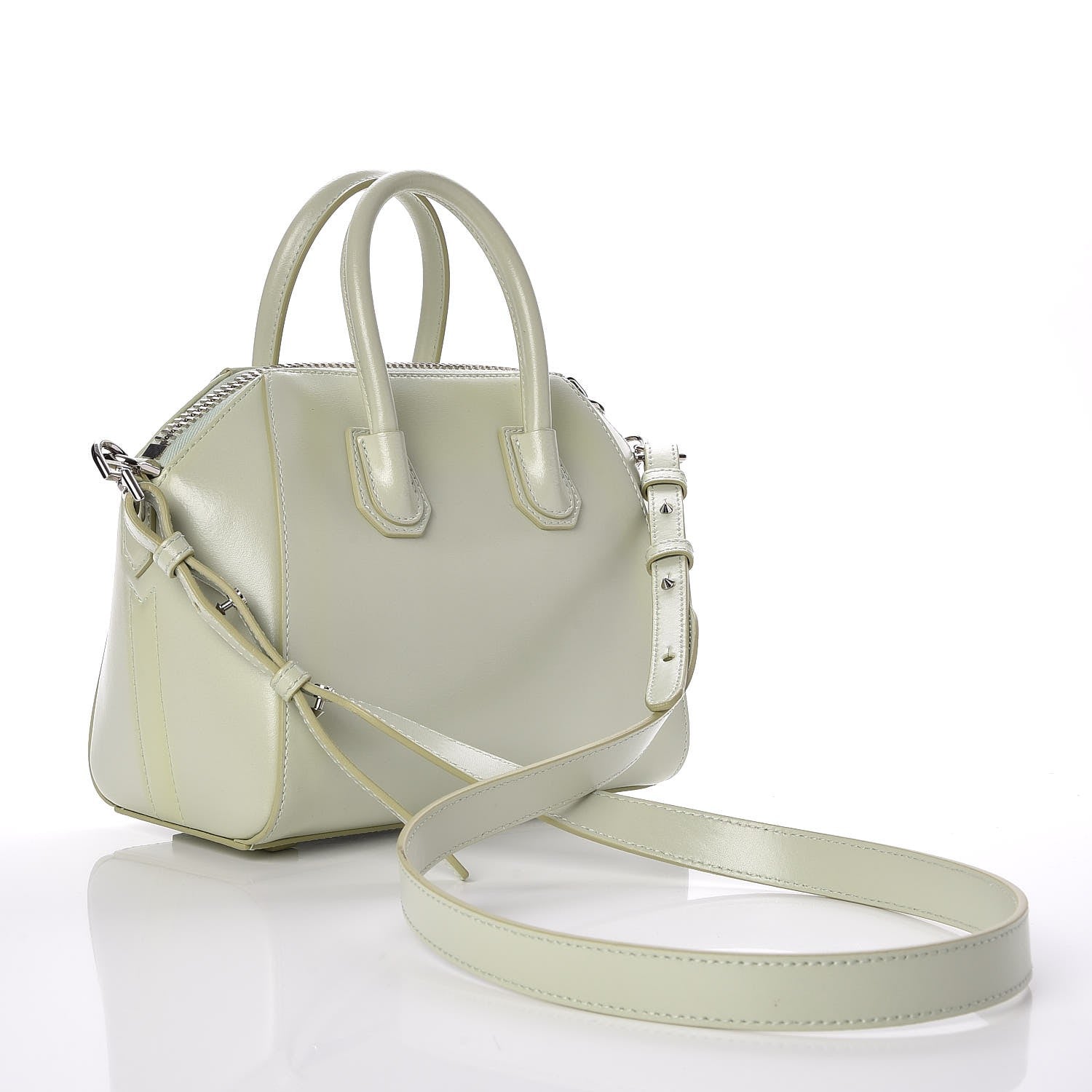Givenchy Shiny Lord Calfskin Mini Antigona Aqua Green 3 of 7
