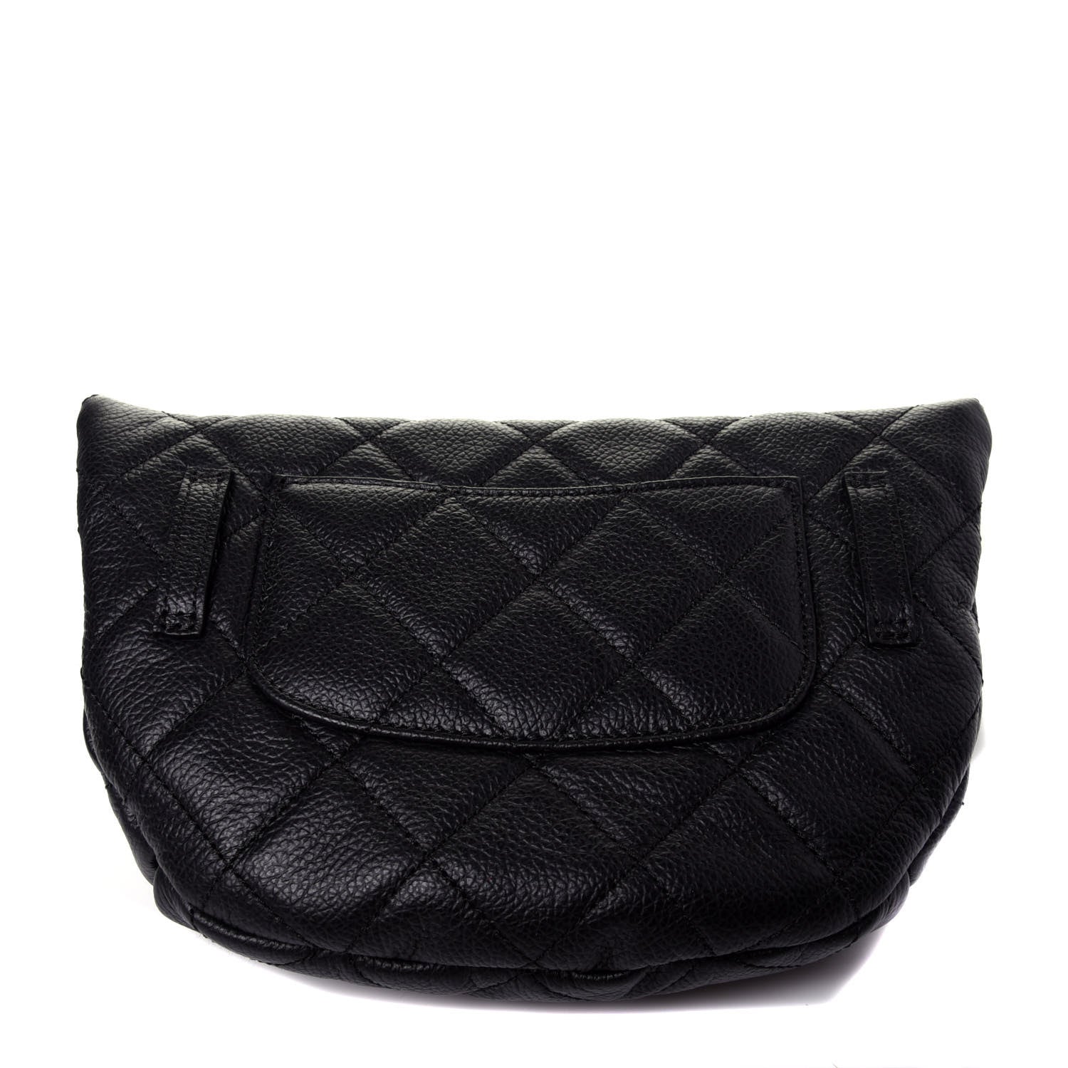 Chanel Grained Calfskin Quilted Waist Belt Bag Black 11 of 12
