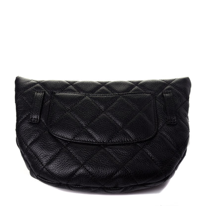 Chanel Grained Calfskin Quilted Waist Belt Bag Black 11 of 12