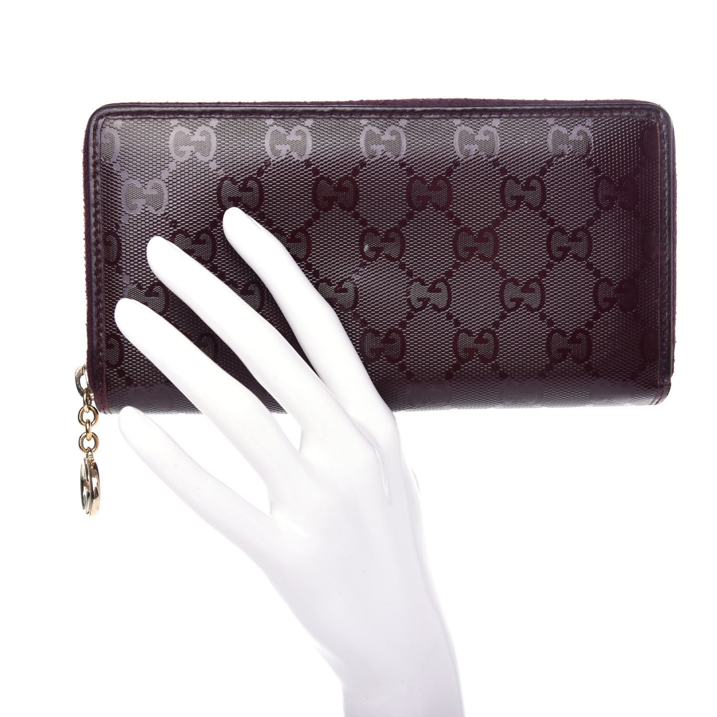 Imprime Monogram GG Pierce Zip Around Wallet Bordeaux