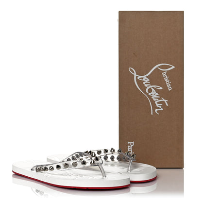 Christian Louboutin Rubber Spike Loubi Donna Flip Flop 39 Transparent White 8 of 8