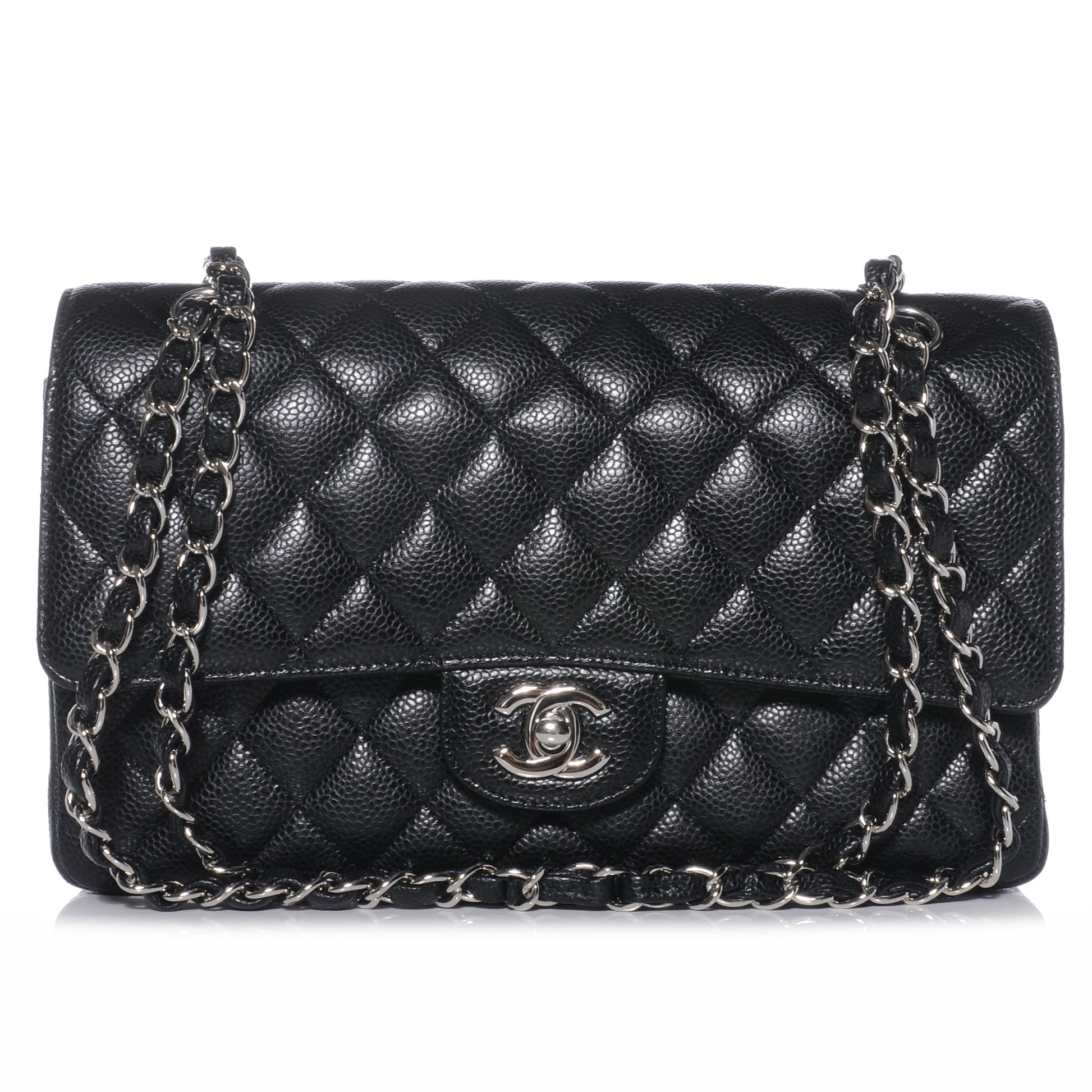 Chanel Caviar Quilted Medium Double Flap Black 1 of 8