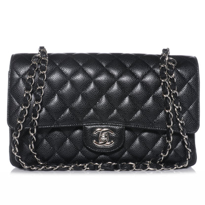 Chanel Caviar Quilted Medium Double Flap Black 1 of 8