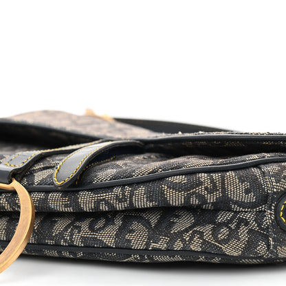 Christian Dior Monogram Saddle Bag Blue 10 of 16