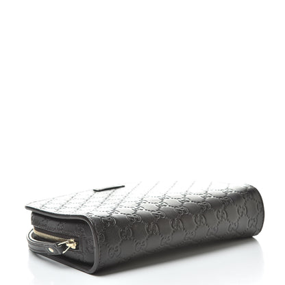 Gucci Guccissima Zip Clutch Dark Brown 4 of 7