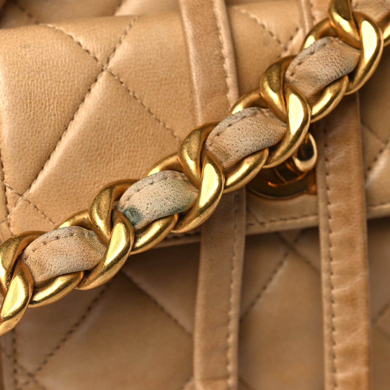 Chanel Lambskin Quilted Backpack Beige 11 of 12