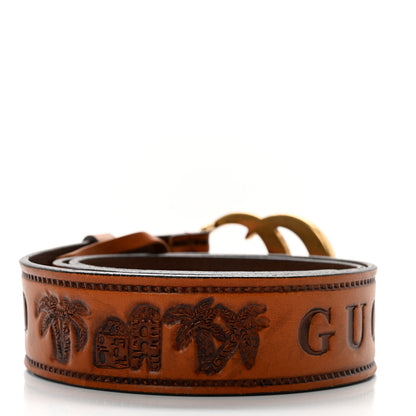 Gucci Calfskin Gucci Loved Embossed Double G 40mm Belt 90 36 Cuoio 2 of 5