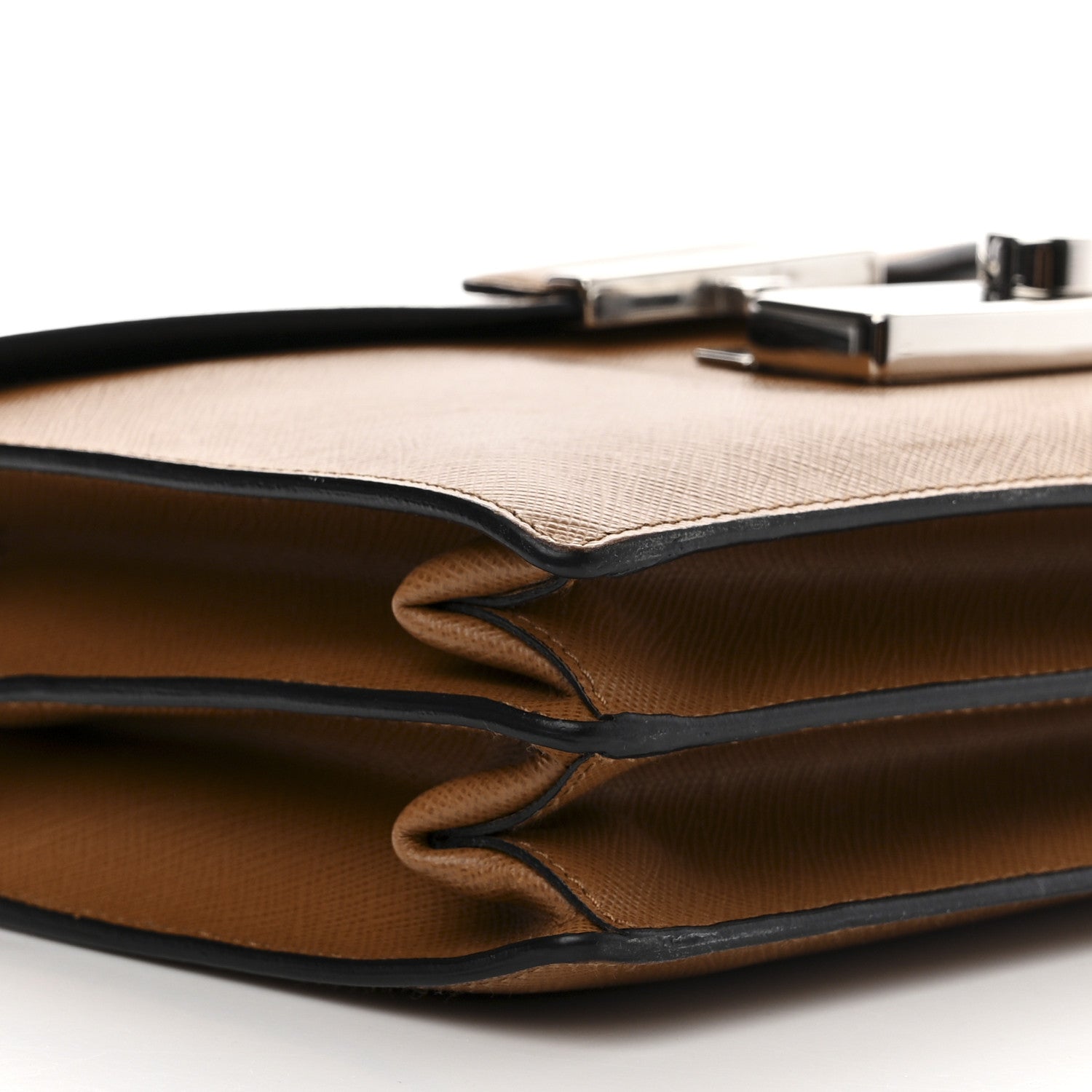 Prada Saffiano Sound Shoulder Bag Caramel 9 of 17