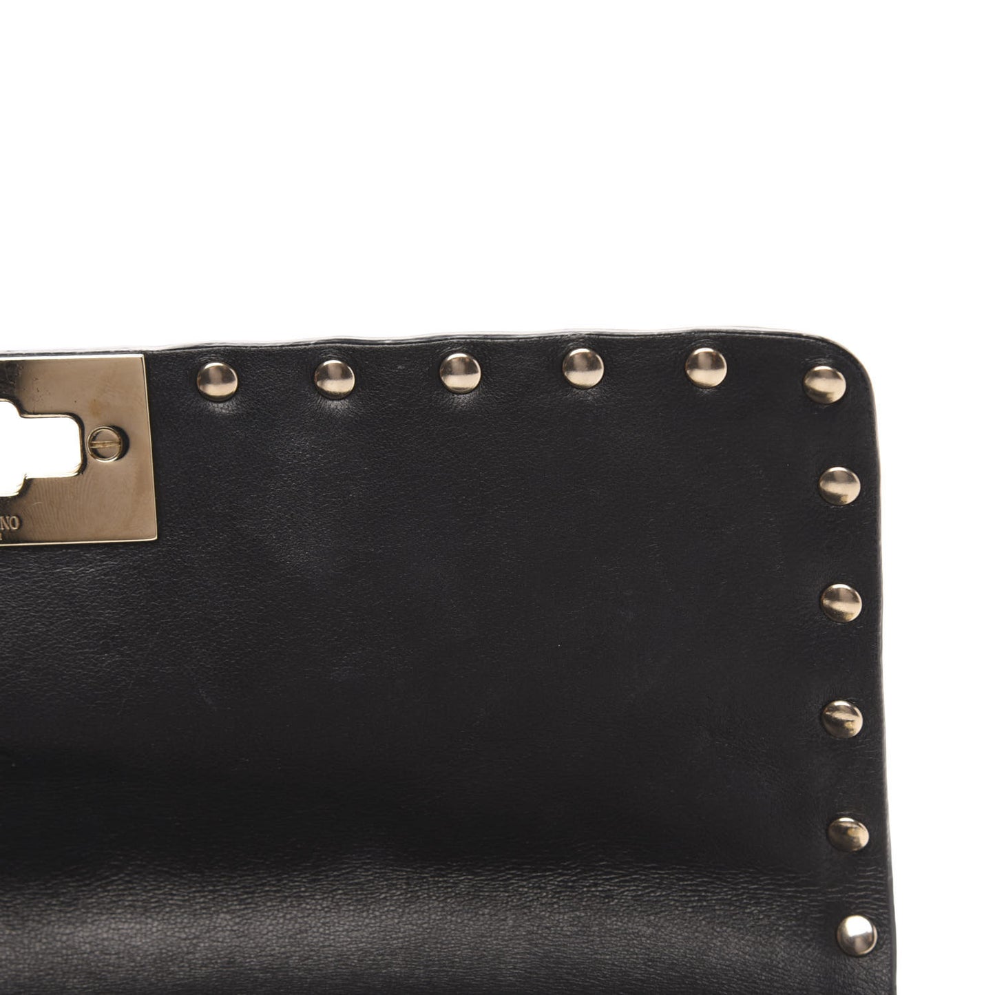 Metallic Wrinkled Lambskin Medium Rockstud Spike Shoulder Bag Mekong