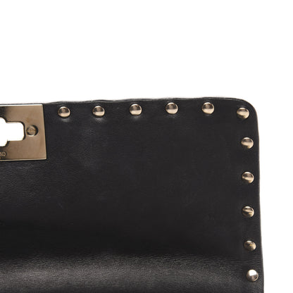 Valentino Garavani Metallic Wrinkled Lambskin Medium Rockstud Spike Shoulder Bag Mekong 9 of 10