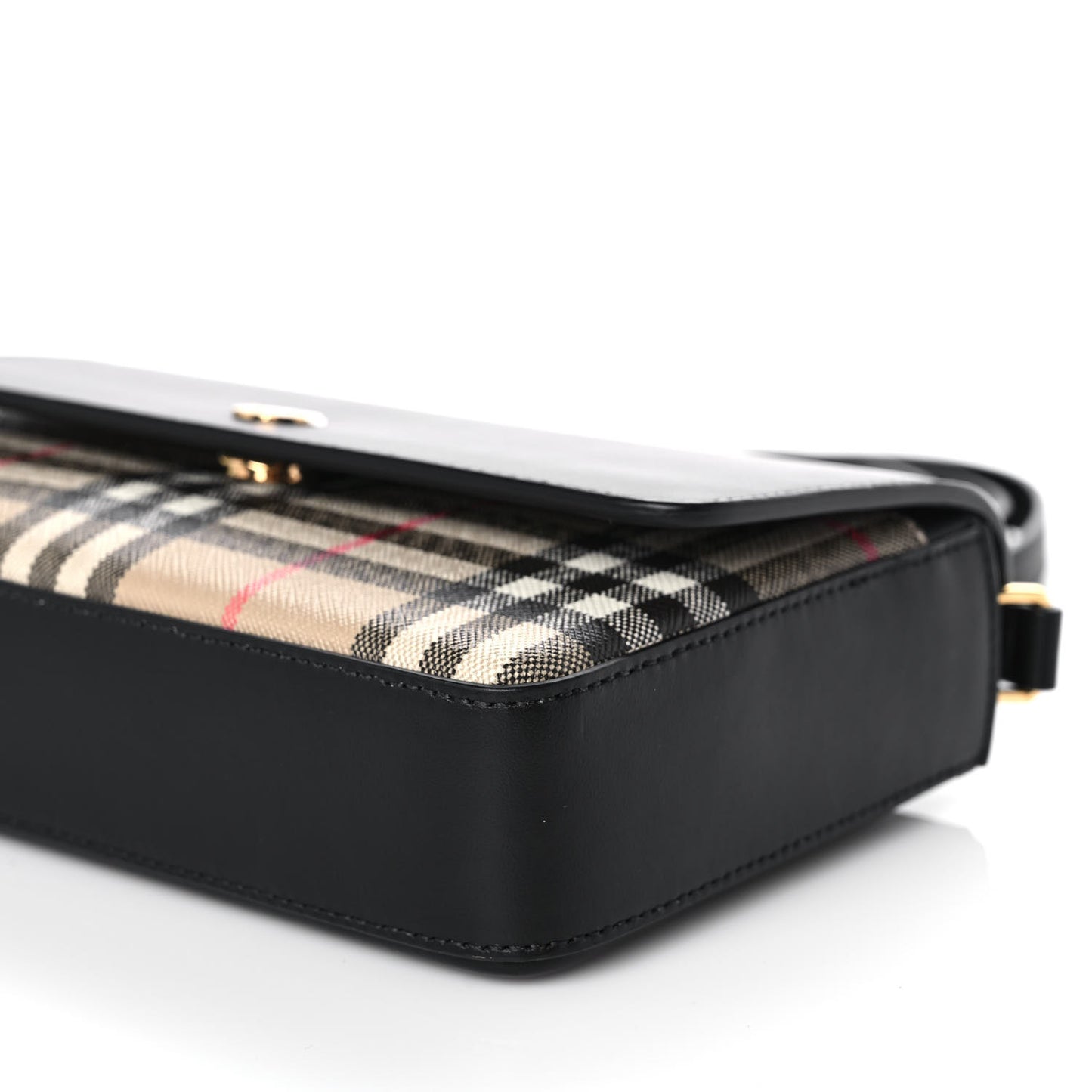 Calfskin Mini Vintage Check Note Bag Black