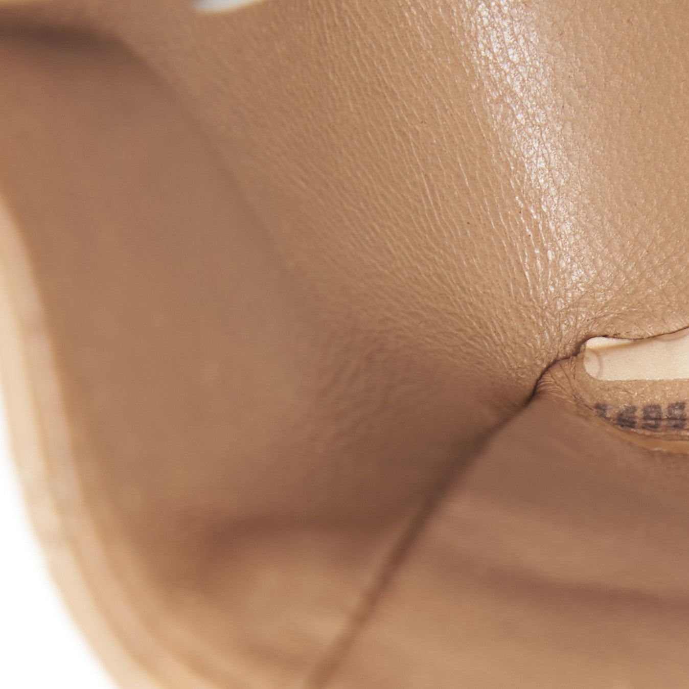 Lambskin Quilted Small Double Flap Beige