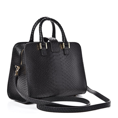 Saint Laurent Python Calfskin Embossed Monogram Baby Cabas Black 3 of 9