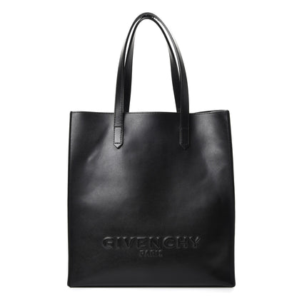 Givenchy Calfskin Logo Debossed Medium Shopper Tote Black 1 of 15
