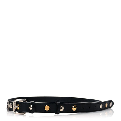 Louis Vuitton Calfskin Spikes Studded Belt Black 85 34 1 of 3