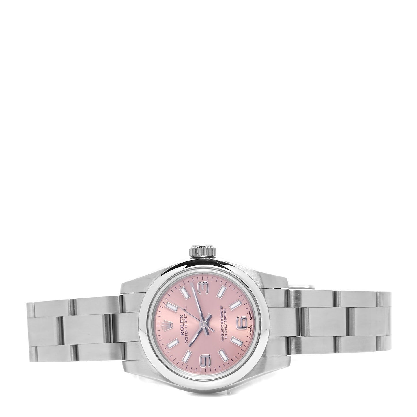 Stainless Steel 26mm Oyster Perpetual Watch Pink 176200