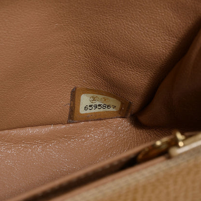 Chanel Caviar Mini Square Flap Dark Beige 9 of 9