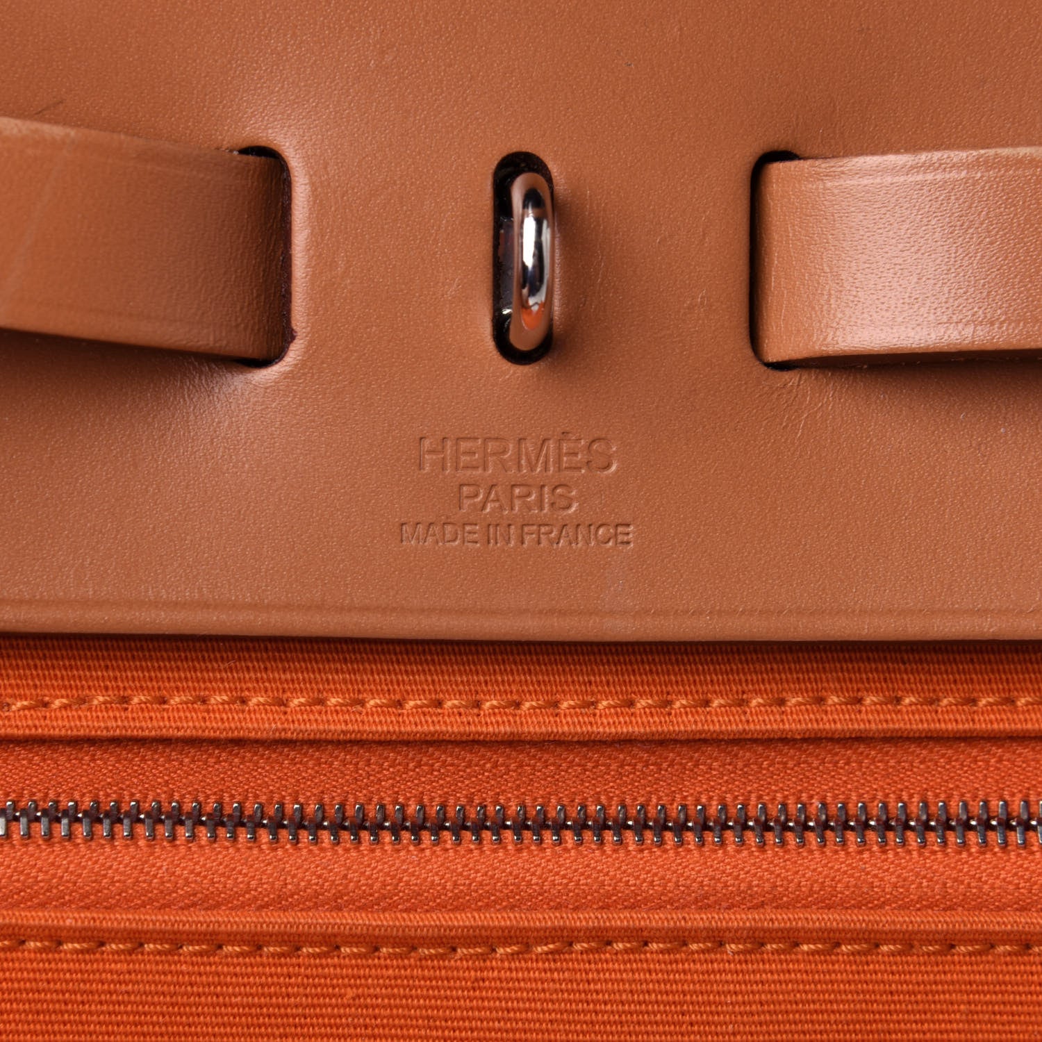 Hermes Vache Hunter Toile Herbag Zip 31 PM Capucine Fauve 6 of 12