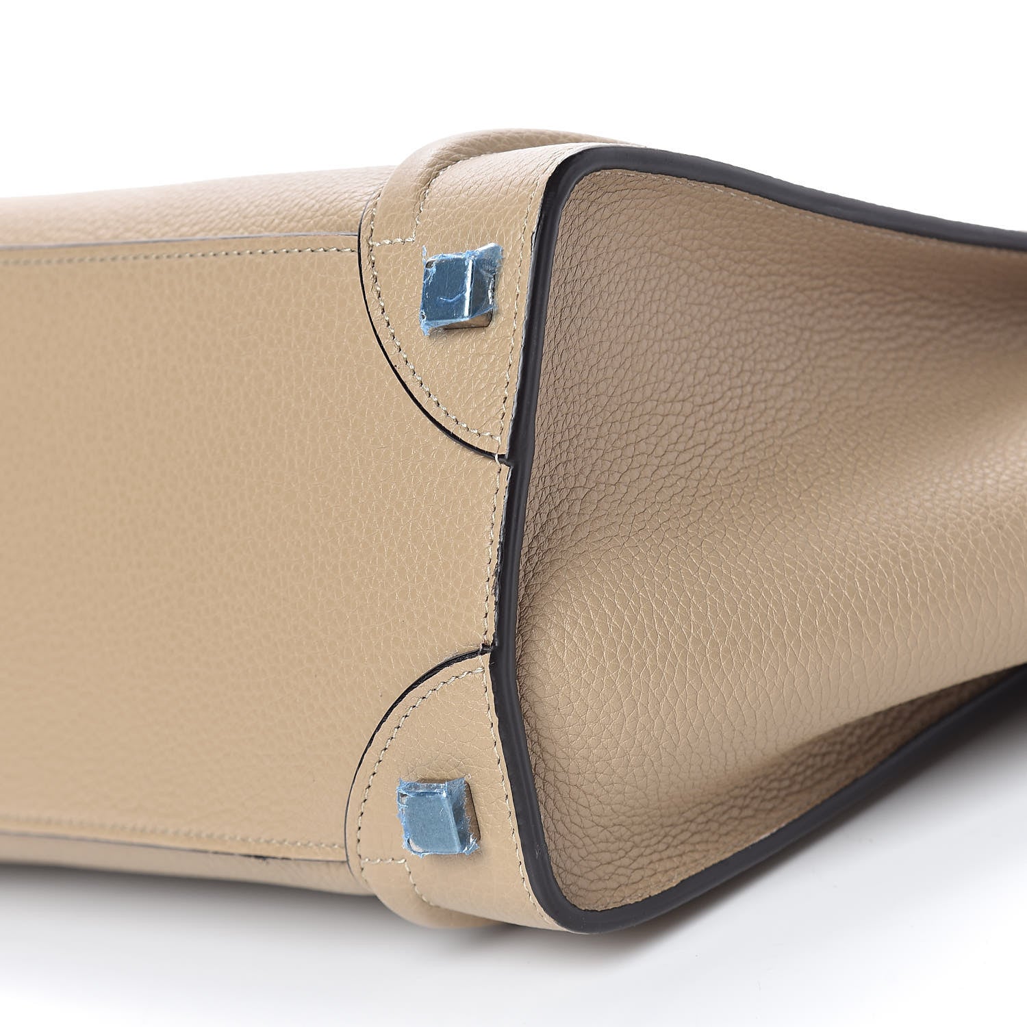 Celine Drummed Calfskin Micro Luggage Dune 9 of 9