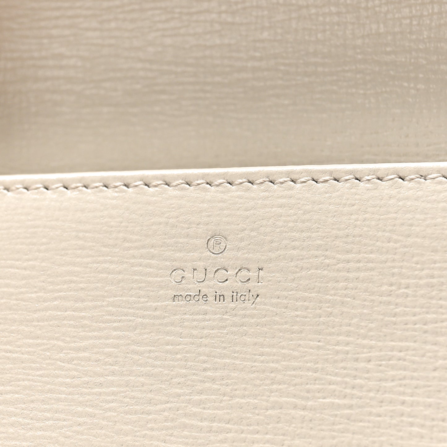 GG Supreme Monogram Azalea Calfskin Horsebit 1955 Wallet On Chain Beige Ebony Mystic White