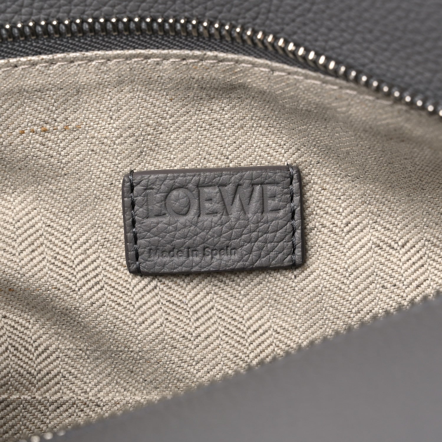 Loewe Soft Grained Calfskin Small Puzzle Edge Bag Pearl Grey 6 of 8