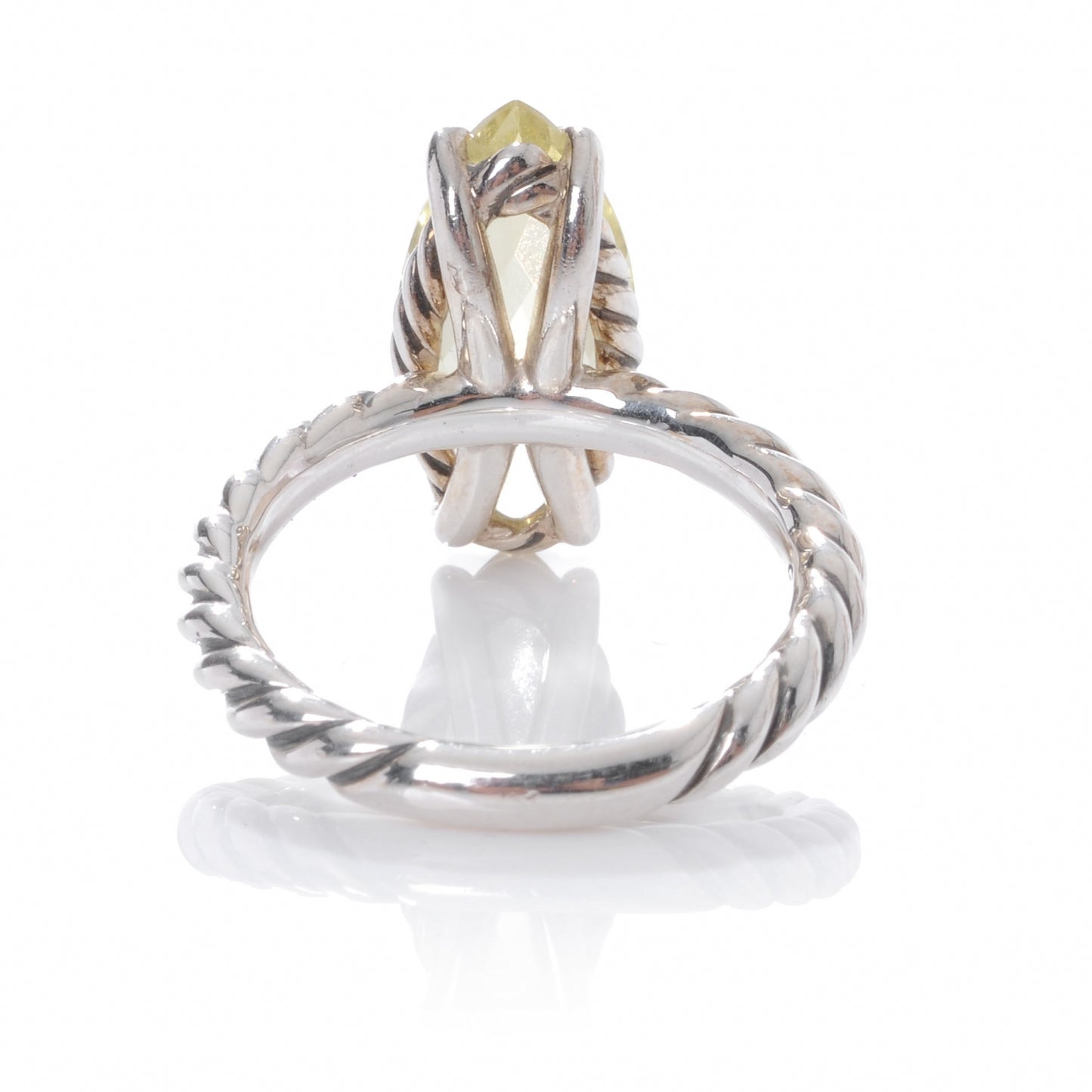 Sterling Silver Marquise Lemon Citrine Ring 7