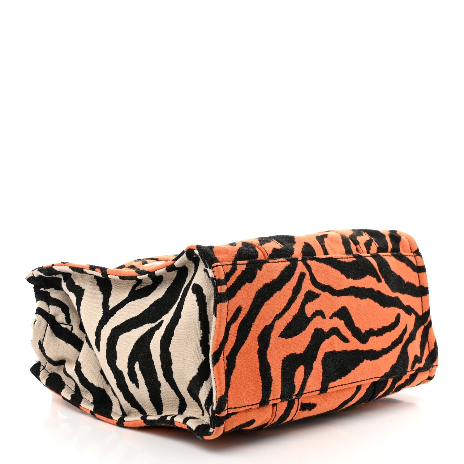 Marc Jacobs Cotton Canvas Zebra Tiger Print Medium The Traveler Tote Bag 4 of 9