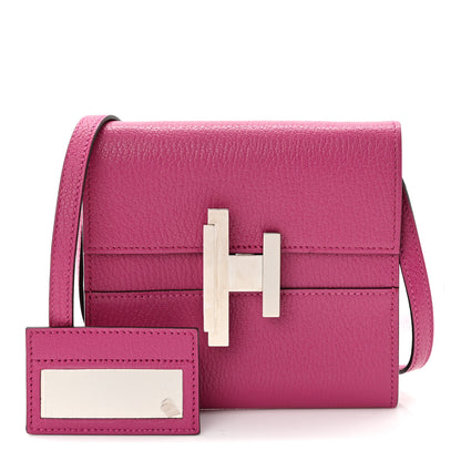 Hermes Chevre Mysore Mini Cinhetic Wallet Rose Pourpre 3 of 11