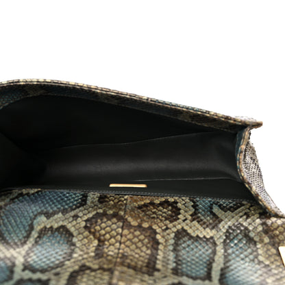 Chanel Embellished Metallic Snakeskin Medium Boy Flap Gold 5 of 10