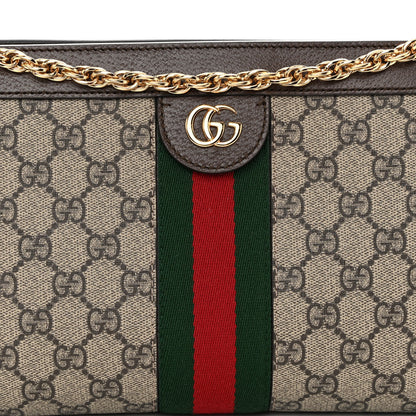 Gucci GG Supreme Monogram Web Small Ophidia Chain Shoulder Bag Brown 8 of 10