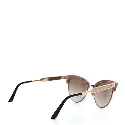 Gucci Round Metal GG0074S Sunglasses Black Gold 4 of 6