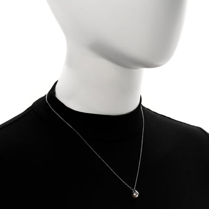 Tiffany 18K White Gold Diamond Cultured Pearl 6.5-7mm Tiffany Signature Pearls Pendant Necklace 2 of 6