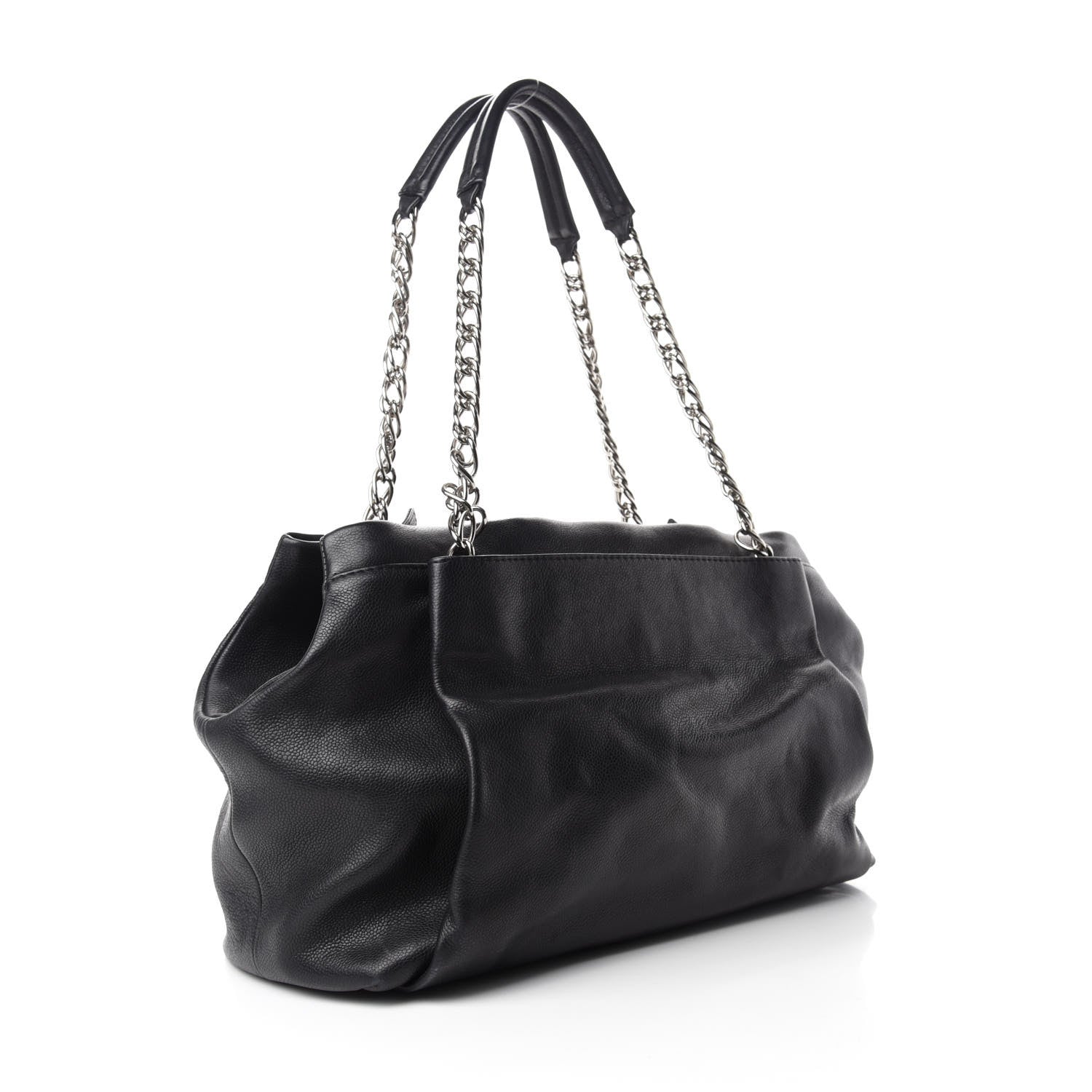 Chanel Caviar Large CC Tuck Tote Black 3 of 10