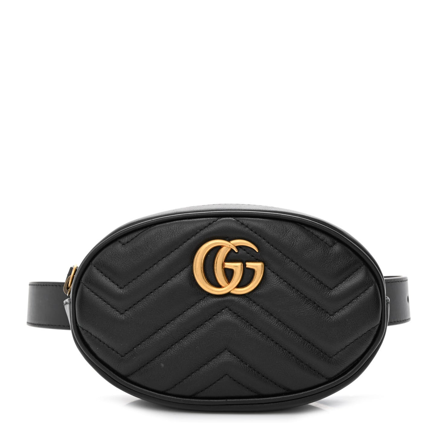 Calfskin Matelasse GG Marmont Belt Bag 65 26 Black
