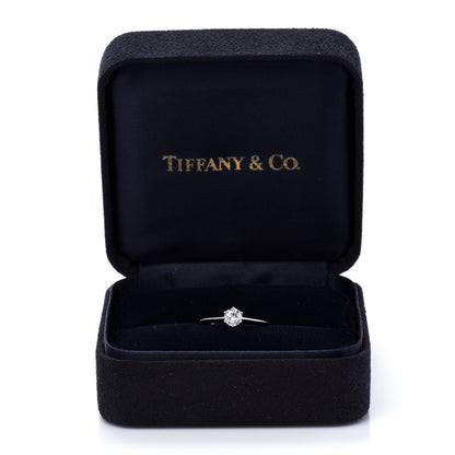Tiffany Platinum Diamond .39ct Solitaire Engagement Ring 51 5.75 7 of 7