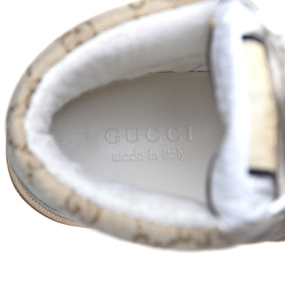 Gucci GG Monogram Nubuck Web Mens Screener High Top Sneakers 6 New Sand Dusty Milk Vintage Green 8 of 13