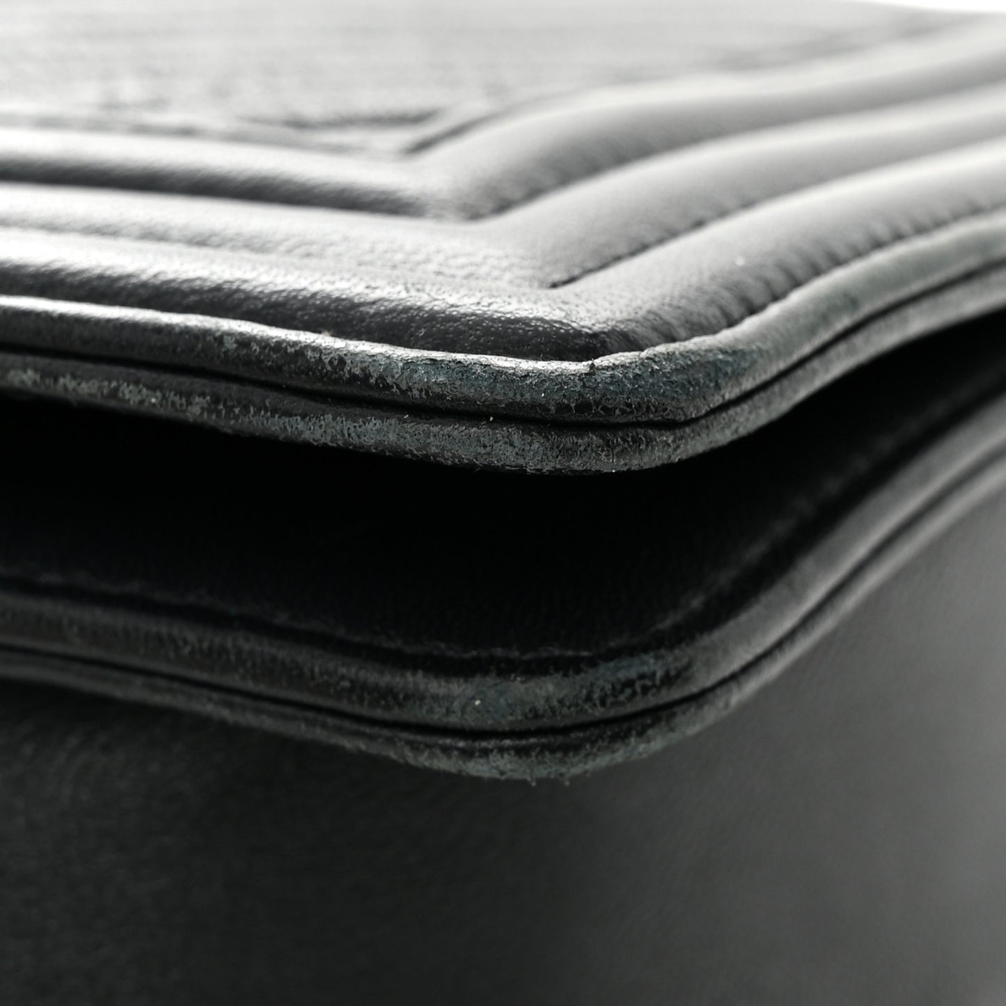 Calfskin Chevron Quilted New Medium Boy Flap Black