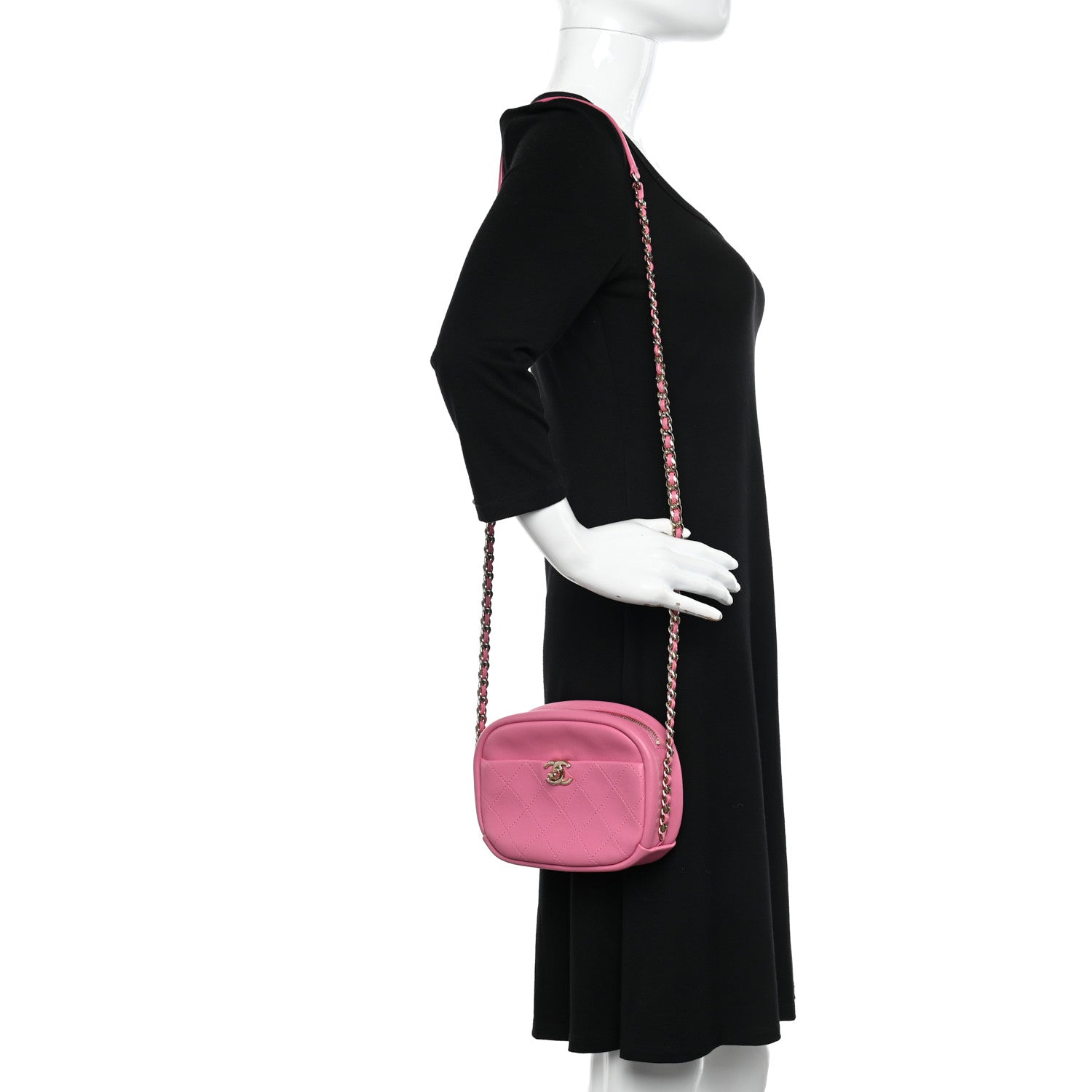 Chanel Goatskin Small Casual Trip Camera Case Pink 3 of 11