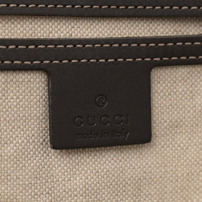Gucci GG Supreme Monogram Medium Zippered Shopping Tote Dark Brown 6 of 10