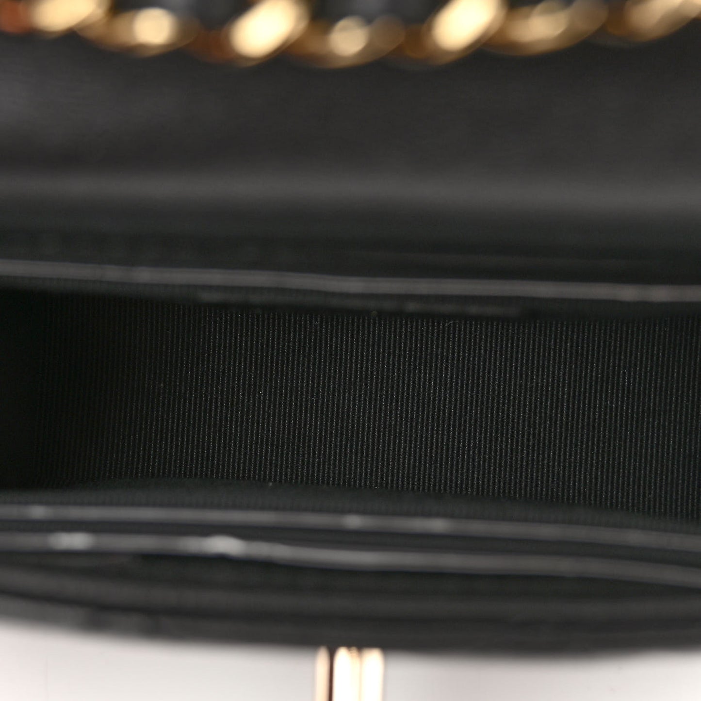 Lambskin Quilted Mini Trendy CC Chain Wallet Black