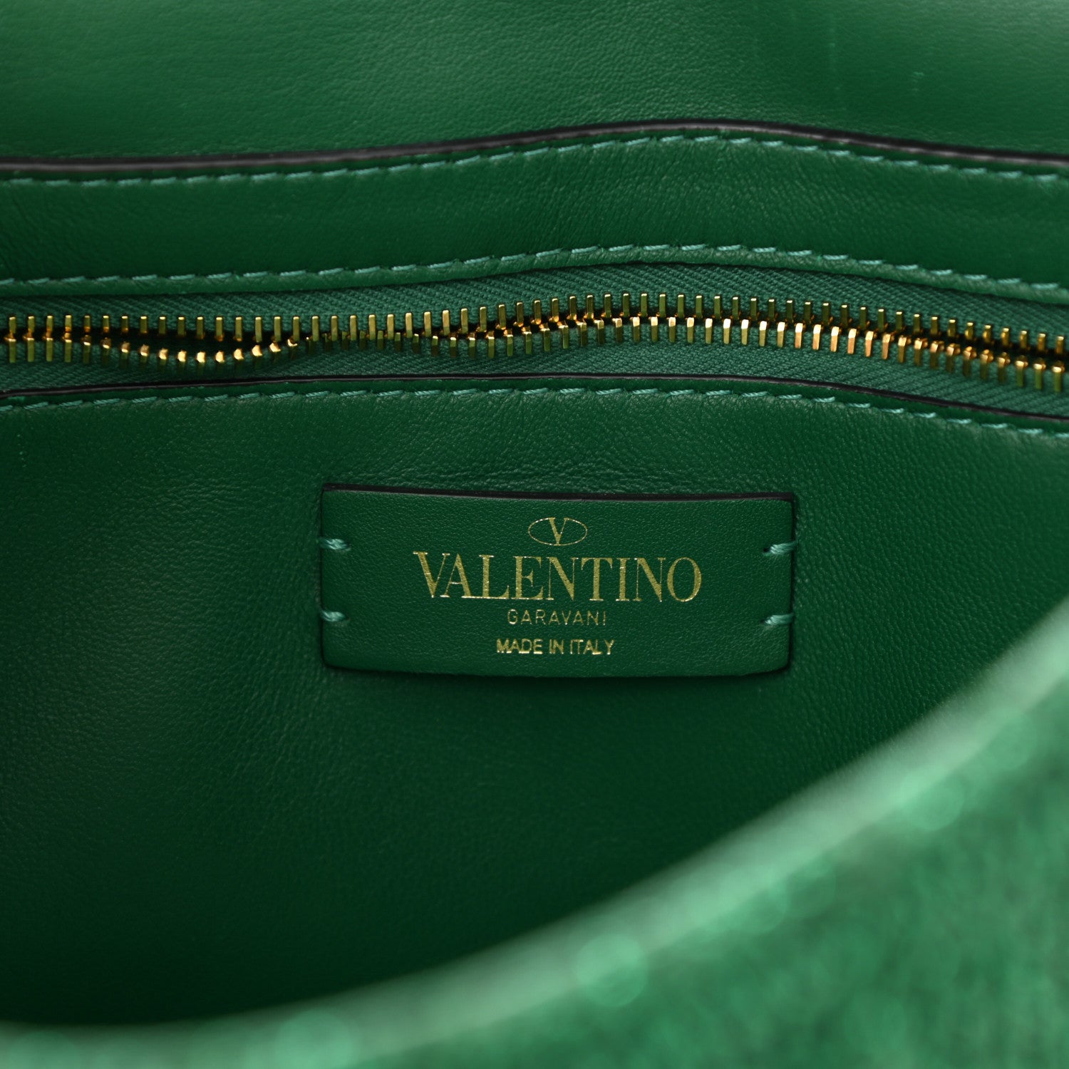 Valentino Garavani Metallic Woven Lurex Large Roman Stud Shoulder Bag Jungle 6 of 8