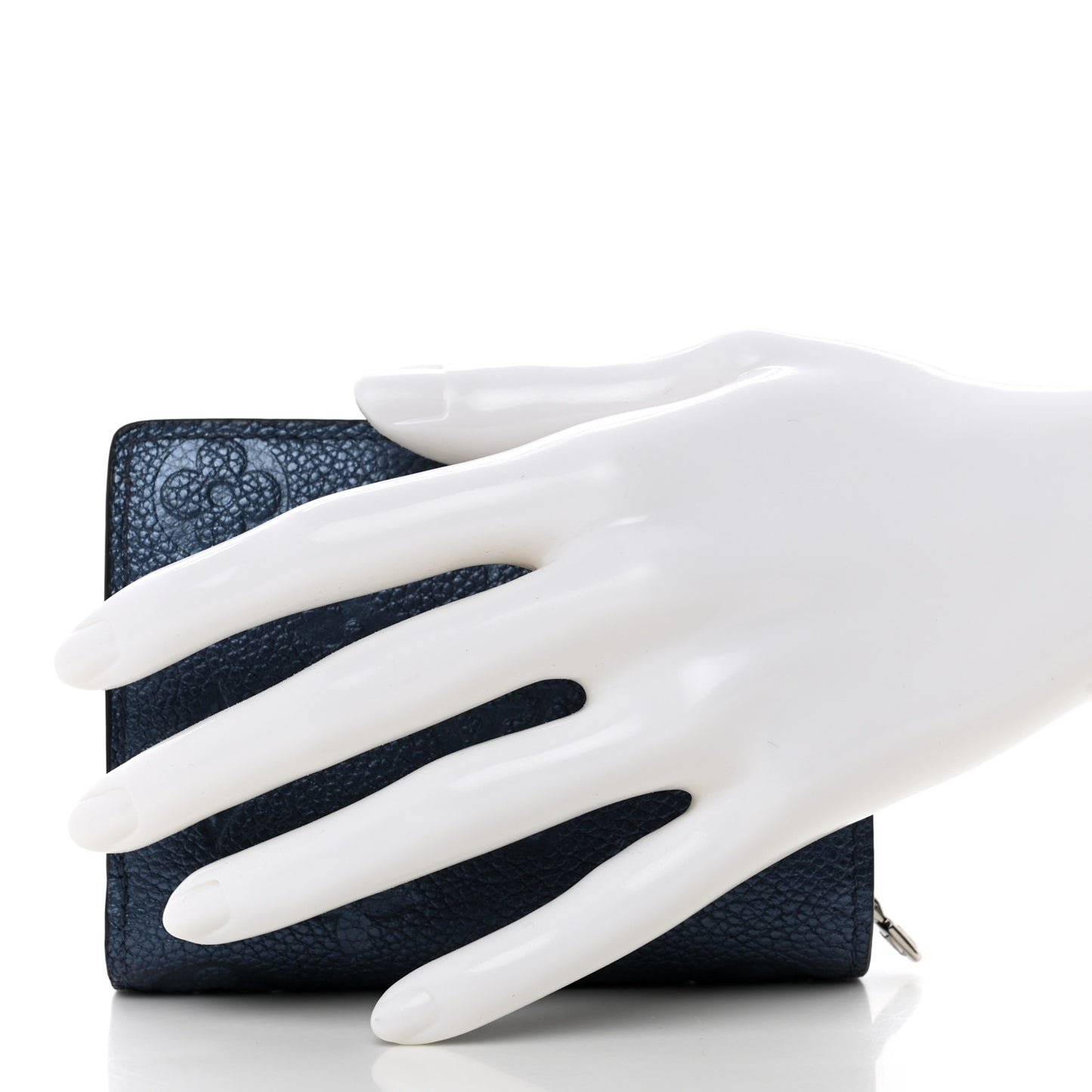 Metallic Empreinte Clea Wallet Navy Nacre